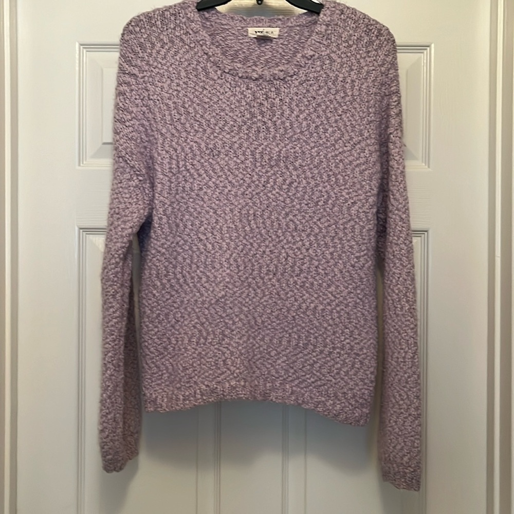 Yes Lola boucle lilac sweater size medium.